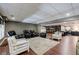 Finished basement with comfortable seating, decorative rug, and recessed lighting, perfect for relaxation and entertaining at 1020 Matheson Way, Johns Creek, GA 30022