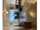 Modern living room with a blue sofa, wood floors, and stylish décor at 4333 Dunwoody Park, Atlanta, GA 30338