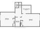 Third-floor floor plan featuring bedrooms, bathrooms, closets, and unfinished attic space at 558 Grand Ivey Pl, Dacula, GA 30019