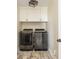 Laundry room with modern appliances and storage cabinets, designed for convenience at 7048 Bennington Ln, Cumming, GA 30041