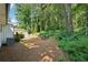 Spacious backyard featuring a wooded area and a seating area, perfect for outdoor enjoyment at 5360 Fieldgreen Dr, Stone Mountain, GA 30088