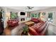 Inviting living room features fireplace, built-in bookshelves, and comfortable seating at 1518 Maplewood Ct, Woodstock, GA 30189