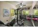 Home gym featuring weights, fitness equipment, and natural light, perfect for workouts at 410 Waterridge Ct, Sandy Springs, GA 30350