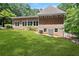 Expansive backyard featuring a lush, well-maintained lawn, lots of windows and a tan stucco home at 5455 Malone Ct, Powder Springs, GA 30127