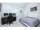 Comfortable bedroom featuring a modern desk setup with ample space for computer equipment at 3869 Maiden Fern Ln, Snellville, GA 30039