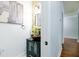 Stylish powder room with vessel sink, decorative mirror, and stone accent wall at 3869 Maiden Fern Ln, Snellville, GA 30039