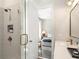 Well-appointed bathroom with a glass-enclosed shower stall and a glimpse into the connected bedroom at 921 Hughley Circle Se # 66, Atlanta, GA 30316