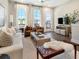 Bright and airy living room with modern decor, hardwood floors, and large windows showcasing the view at 921 Hughley Circle Se # 66, Atlanta, GA 30316