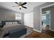 Bedroom with hardwood floors and closet and two windows at 159 Lloyd Dr, Marietta, GA 30066