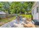 Backyard features a patio set for outdoor enjoyment at 512 Allendale Dr, Decatur, GA 30032
