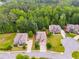 An aerial view of the neighborhood highlights the well-maintained lawns and mature trees at 5473 Heatherbrooke Nw Dr, Acworth, GA 30101