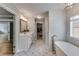 Bathroom vanity and soaking tub at 5473 Heatherbrooke Nw Dr, Acworth, GA 30101
