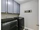 The laundry room is equipped with a washer, dryer, and ample storage space at 5473 Heatherbrooke Nw Dr, Acworth, GA 30101