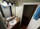 Bathroom with a granite counter and a standard vanity at 199 Mckaskey Creek Se Rd, Cartersville, GA 30121