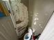 Incomplete drywall work is visible in this bathroom at 199 Mckaskey Creek Se Rd, Cartersville, GA 30121