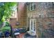Backyard with a brick exterior, outdoor table and chairs and a grill at 1105 Clairemont Ave # J, Decatur, GA 30030