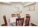 Formal dining room with hardwood floors and modern decor creates an inviting atmosphere at 1105 Clairemont Ave # J, Decatur, GA 30030