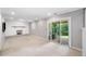 Finished basement featuring a brick fireplace and sliding glass doors to the patio at 2941 Foothill Trl, Marietta, GA 30066