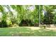 Lush, green backyard with mature trees and a well-maintained lawn, offering plenty of space for outdoor activities at 737 Polk Nw St, Marietta, GA 30064