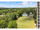 Enjoy the stunning aerial views of the property's tennis courts and fields surrounded by mature trees at 795 Hammond Dr # 1012, Atlanta, GA 30328