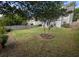 Beautiful and large backyard featuring mature trees and green grass at 640 Dahoma Trl, Woodstock, GA 30188