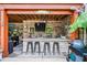 A covered outdoor kitchen, great for entertaining and outdoor cooking at 150 Seals Rd, Dallas, GA 30157