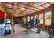 Unfinished basement with exposed insulation is spacious, offering potential for a workshop or storage at 5240 Bristlecone Pine Way, Cumming, GA 30040