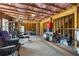Unfinished basement is spacious with exposed insulation, offering potential for a workshop or storage at 5240 Bristlecone Pine Way, Cumming, GA 30040