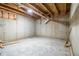 Unfinished basement space showing concrete walls, open ceiling and a blank canvas for customization at 3710 Ridgefair Dr, Cumming, GA 30040