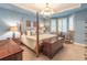 Inviting bedroom with four poster bed, neutral carpet, windows and ample natural light at 510 Independence Way, Roswell, GA 30075