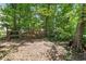 Backyard with mature trees and privacy fence at 5605 Miners Rdg, Cumming, GA 30028