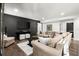 Cozy living room with dark accent wall, plush seating, and modern decor at 5605 Miners Rdg, Cumming, GA 30028