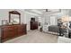 Large main bedroom suite featuring tray ceilings, stylish decor, and ample space at 5605 Miners Rdg, Cumming, GA 30028