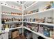 Walk-in pantry with lots of shelving perfect for storage at 5605 Miners Rdg, Cumming, GA 30028