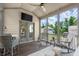 Relaxing screened-in porch with outdoor furniture and serene backyard views at 5605 Miners Rdg, Cumming, GA 30028