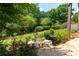 Beautiful landscaped backyard with a patio and lush greenery at 130 Hamilton Way, Roswell, GA 30075