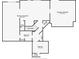 Floor plan highlighting layout of the basement, bathroom, and bedroom at 130 Hamilton Way, Roswell, GA 30075