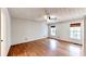 Large main bedroom with wood floors, ceiling fan, and natural light at 203 Cedar Creek Ct, Acworth, GA 30101