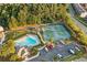 Community amenities include tennis courts, a playground, a large swimming pool, and convenient parking at 303 Fox Overlook, Woodstock, GA 30188