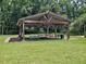 A charming covered pavilion with picnic tables and benches provides an inviting space for relaxation and socializing at 750 Whitehall Way, Roswell, GA 30076