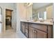 Double vanity bathroom showcasing modern fixtures and spacious countertop at 2102 Black Pebble Cir, Buford, GA 30519