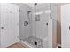 Modern tiled shower with glass door, offering a spa-like experience at 254 Wood Duck Dr, Jonesboro, GA 30238
