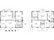 Detailed two-story floor plan featuring a kitchen, living room, bedrooms, bathrooms, and outdoor spaces including patios and balconies at 118 Chelsea Dr, Decatur, GA 30030
