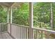 View from a porch overlooking lush greenery and trees on a bright day at 118 Chelsea Dr, Decatur, GA 30030