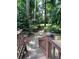 Beautiful backyard featuring stone steps and wood railings leading to the lush grounds at 276 Colewood Nw Way, Atlanta, GA 30328