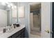 Powder room featuring a bathtub-shower combination with a shower curtain at 4789 Crest Park Ln, Marietta, GA 30068