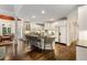 Gourmet kitchen featuring a large island, stainless steel appliances, and custom white cabinetry is perfect for cooking at 4789 Crest Park Ln, Marietta, GA 30068