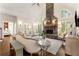 Inviting living room with a stone fireplace, vaulted ceiling, and lots of natural light at 4789 Crest Park Ln, Marietta, GA 30068