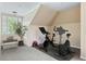 Bright exercise room with exercise bikes and ample space for workout equipment at 2283 Falmouth Se Ct # 22, Smyrna, GA 30080