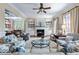 Comfortable living room with fireplace, built-in shelving, and stylish furnishings at 2283 Falmouth Se Ct # 22, Smyrna, GA 30080